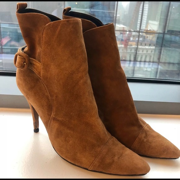 Vintage Jimmy Choo Sz 40, Suede Ankle Booties - Picture 1 of 8